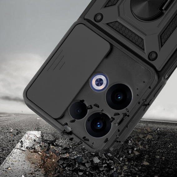 Etui pancerne do Oppo Reno 13, CamShield Slide, czarne
