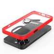 Etui do iPhone 13 Pro, ERBORD Hybrid Case, czerwone