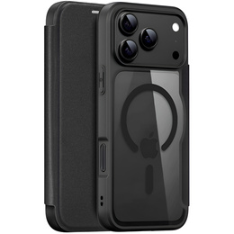 Etui z klapką Dux Ducis do iPhone 17 Pro Max, Skin X Pro, do MagSafe, czarne