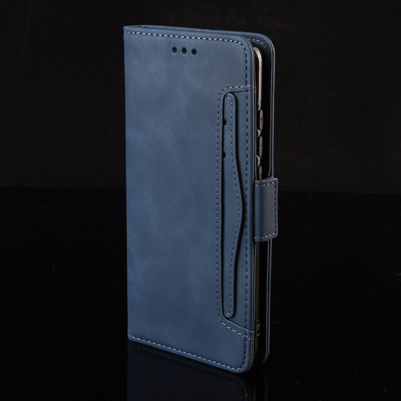 Etui z klapką do Xiaomi Poco F7, Card Slot, granatowe