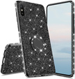 Etui do Xiaomi Redmi 9A, Bling brokat, Czarne