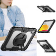 Etui ochronne do iPad 11" 2025 A16 (11 gen.) / 10.9" 2022 (10 gen.) z folią PET, paskiem na ramię i obrotową podstawką - czarne