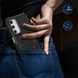 Etui do Samsung Galaxy A15 5G, Kickstand Ring, czarne + szkło 9H