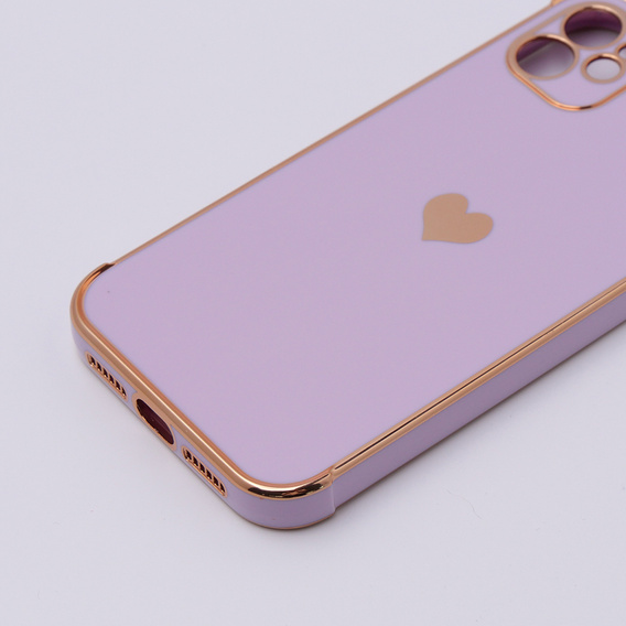 Etui do Apple iPhone 11, Electro heart, fioletowe