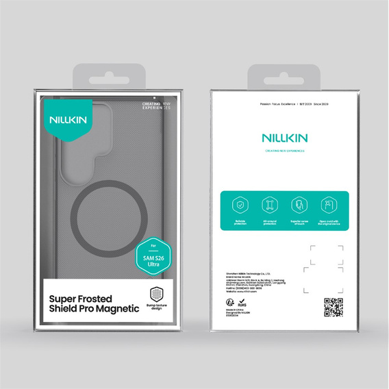 Etui NILLKIN do Samsung Galaxy S26 Ultra, Frosted Shield, do MagSafe, przezroczyste / szare