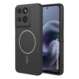 Etui do Motorola Moto G86 5G, Silicone Lite, do MagSafe, czarne