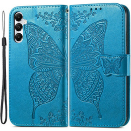 Etui z klapką do Samsung Galaxy A05s, Butterfly, niebieskie