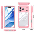Etui do iPhone 17 Pro Max, Shockproof, ze szkłem, do MagSafe, różowe