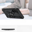 Etui pancerne do Samsung Galaxy S23, z ringiem, czarne