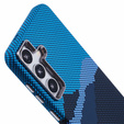 Etui do Samsung S25+ Plus, Carbon Fiber MagSafe, niebieskie / granatowe