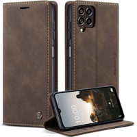 Etui CASEME do Samsung Galaxy M33 5G, Leather Wallet Case, brązowe