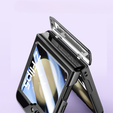 Etui ze szkłem do Samsung Galaxy Z Flip5 5G, PC Case, Czarne