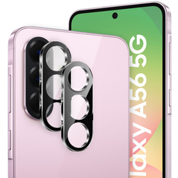 2x Szkło hartowane na aparat ERBORD do Samsung Galaxy A56 5G, czarne