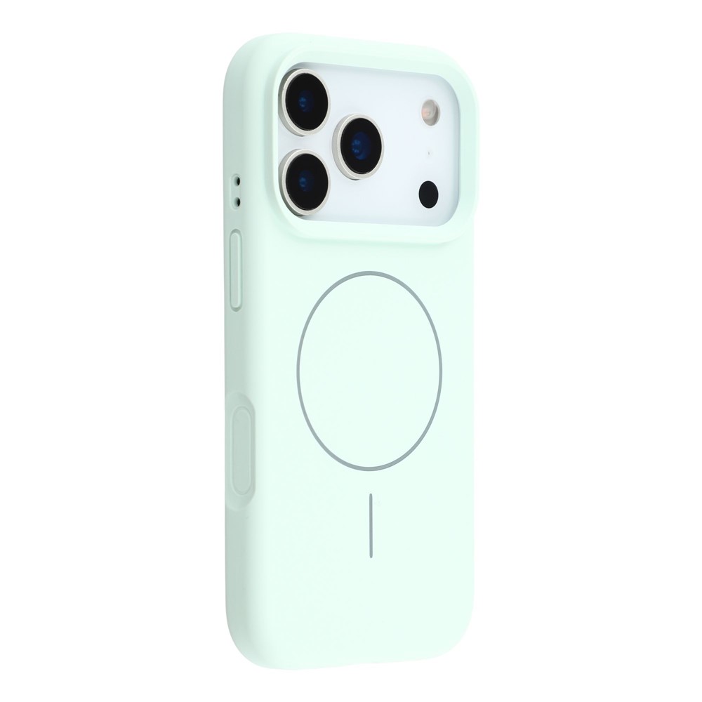 Etui silikonowe do iPhone 17 Pro Max - kompatybilne z MagSafe, antywstrząsowe, zielone