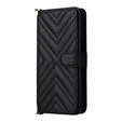Etui z klapką do Xiaomi Poco M7 Pro 5G, Crossbody Leather Wallet, czarne