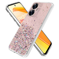 Etui do Realme C55, Glittery, różowe