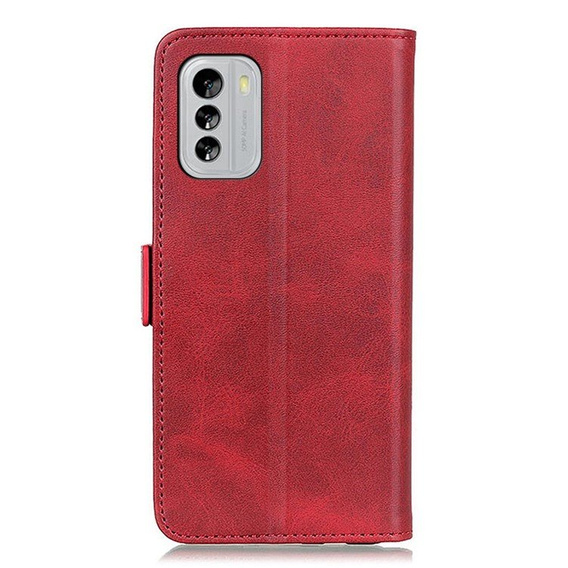 Etui z klapką do Nokia G60 5G, Wallet PU Leather Case, czerwone