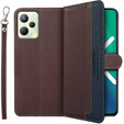 Etui Wallet do Realme C35, KHAZNEH RFID, Dual Color, Brown