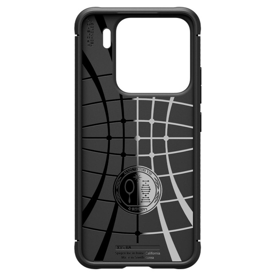 Etui Spigen do Xiaomi 15, Rugged Armor, czarne + Szkło Hartowane 9H