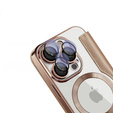 Etui z klapką do iPhone 16 Pro Max, RFID Wallet MagSafe z ochroną aparatu, złote