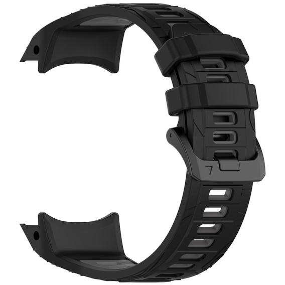 Pasek silikonowy do Garmin Instinct 3 Solar / Instinct 3 AMOLED 45mm – sportowy, czarno-szary