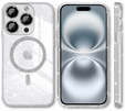 Etui do iPhone 16 Pro Max, ERBORD Glitter MagSafe, przezroczyste + Szkło na ekran