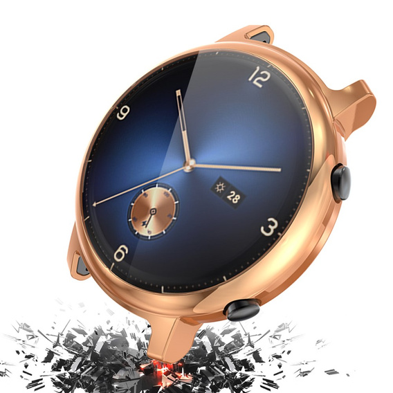 2w1 Etui z Osłoną na ekran do Huawei Watch GT 2 42mm, Różowe złoto