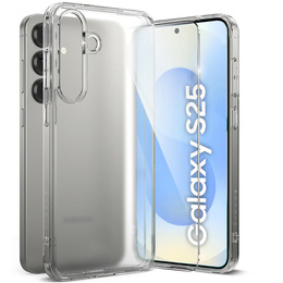 Etui Ringke Fusion do Galaxy S25, Matte Clear + Szkło Hartowane 9H