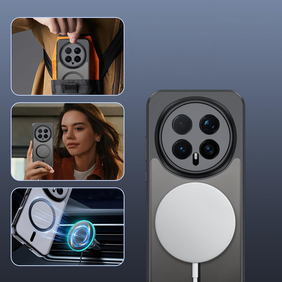 Etui do Honor Magic 8 Pro, do MagSafe, ERBORD Matt Case, czarny