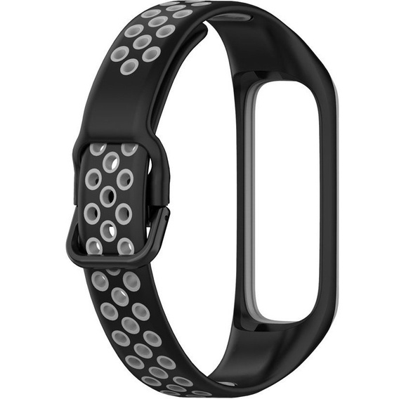 Pasek Silikonowy do Samsung Galaxy Fit 2 SM-R220, Czarny / Szary