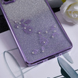 Etui do Samsung Galaxy S20 FE, Glitter Flower, fioletowe