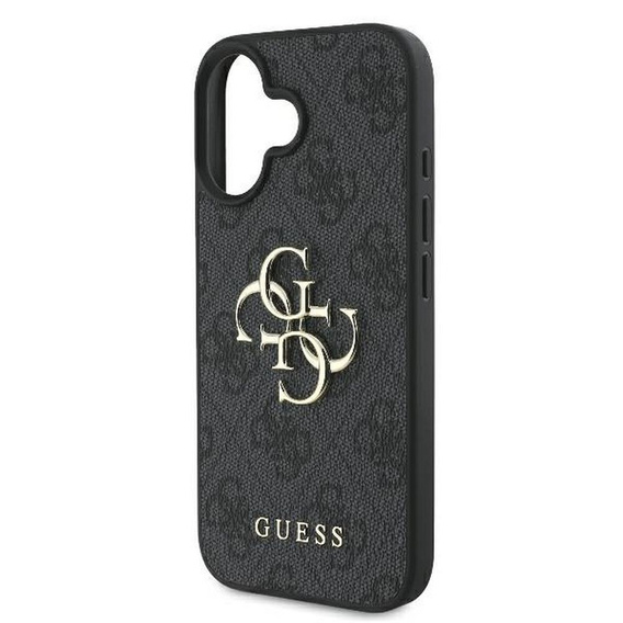 Etui GUESS do iPhone 16, 4G Big Metal Logo, czarne
