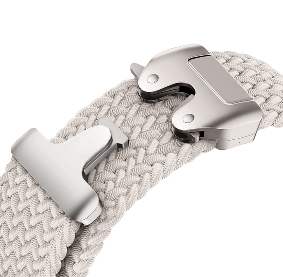 Pleciony Pasek Nylonowy z Klamrą do Apple Watch 1/2/3/4/5/6/7/8/9/10/11/SE 38/40/41/42mm – Beżowy