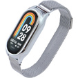 Pasek Bransoleta Milanese do Xiaomi Smart Band 10 / 9 / 8, Srebrny