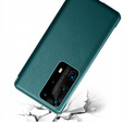 Etui z klapką do Huawei P40 Pro, Obudowa Genuine Leather Cover Case, Zielone