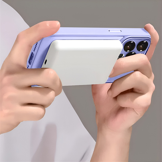 Etui do iPhone 16 Pro, do MagSafe, ERBORD Matt Case, fioletowy + Szkło na ekran