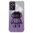 Etui do Samsung Galaxy A15 4G / 5G, Glitter Astronaut, fioletowe