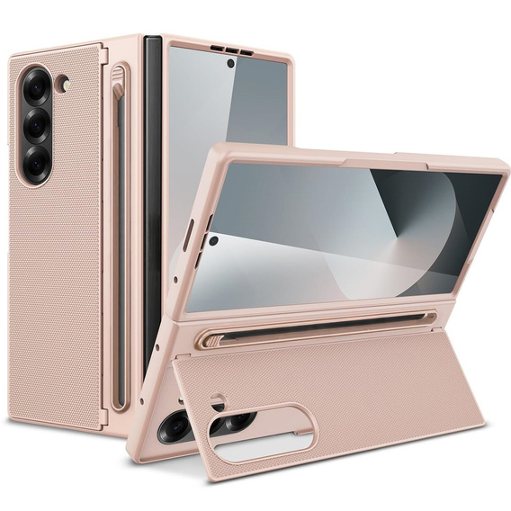 Etui do Samsung Galaxy Z Fold7 5G ze szkłem, z miejscem na rysik – złote