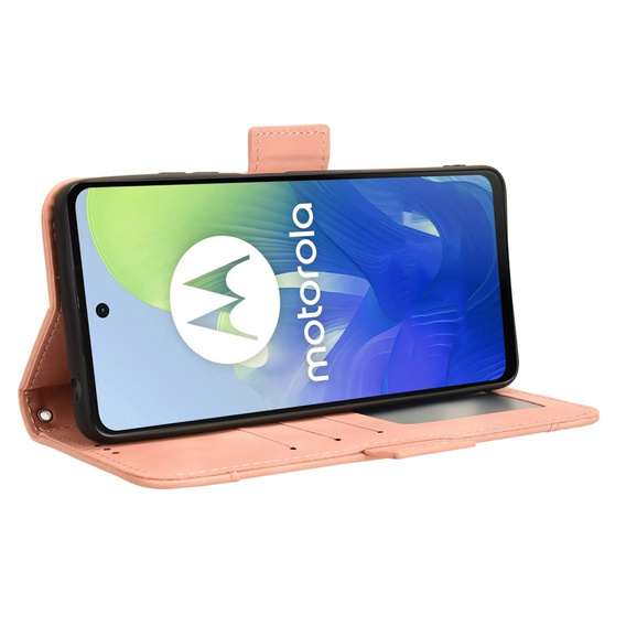 Etui z klapką do Motorola Moto G24 / G24 Power / G04, Card Slot, różowe