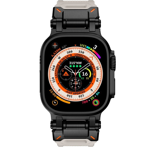 Pasek ERBORD ProTech do Apple Watch 1/2/3/4/5/6/7/8/9/10/11/SE Ultra 1/2/3 42/44/45/46/49mm, Biały