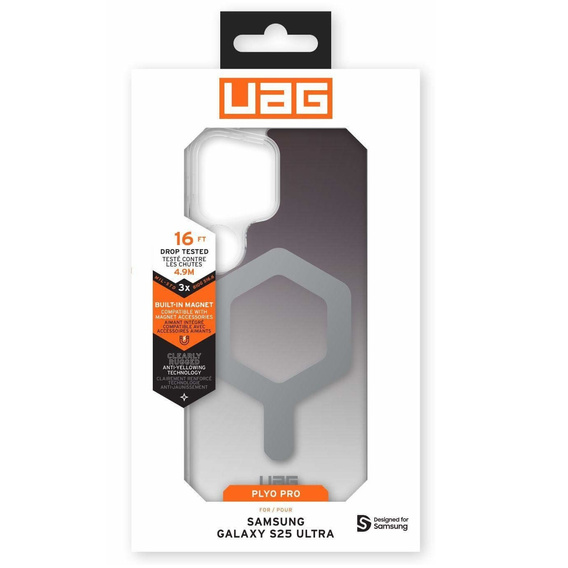Etui Urban Armor Gear do Samsung Galaxy S25 Ultra, Plyo MagSafe, czarne / ombre