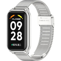 Bransoleta Milanese do Xiaomi Redmi Smart Band 2 / Xiaomi Smart Mi Band 8 Active, Srebrna