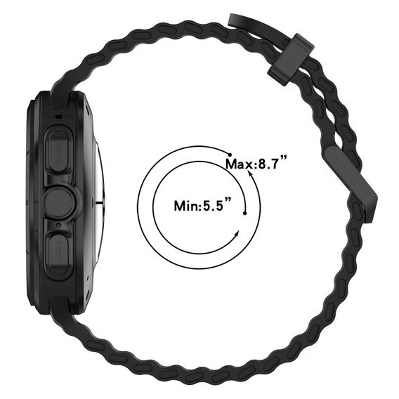 Pasek Silikonowy do Samsung Galaxy Watch Ultra 47mm (2025 / 2024), Czarny