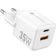 Forcell F-Energy Mini GaN III VT-35C 35W, kompaktowa ładowarka z podwójnym portem - biała