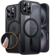 Zestaw Etui do iPhone 16 Pro Max, do MagSafe, ERBORD Matt Case, czarny + 3x Szkło na ekran