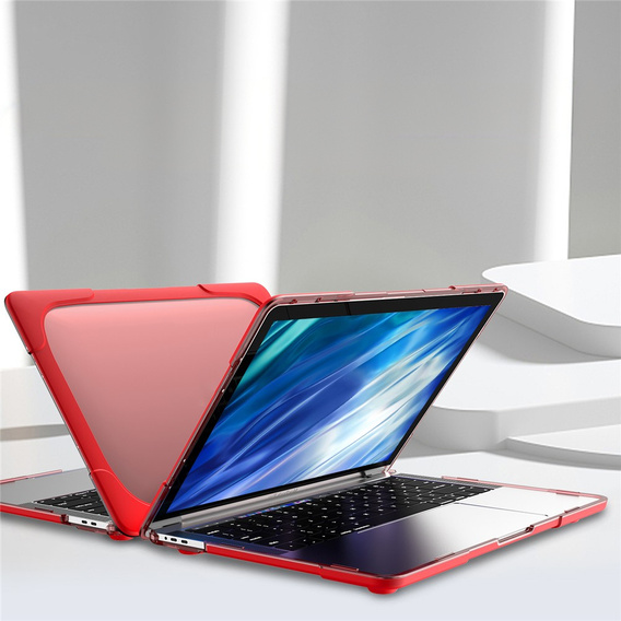 Etui Kickstand Full Protection do Macbook Air 13 - A1932/A2179/A2337 - Red
