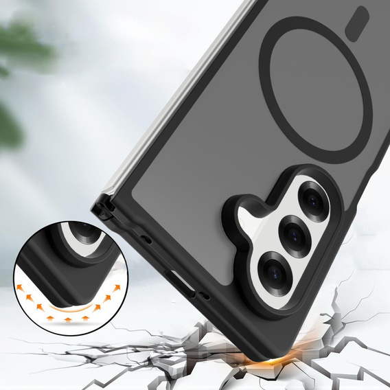 Etui kompatybilne z MagSafe do Samsung Galaxy Z Fold7 5G, ERBORD Matt Case – czarne