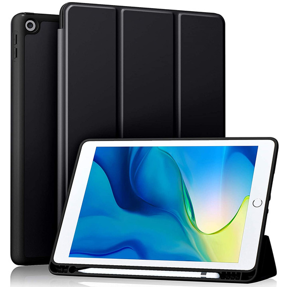 Etui do iPad 10.2" 2021/2020/2019 (9/8/7 gen.), z miejscem na rysik, Czarne