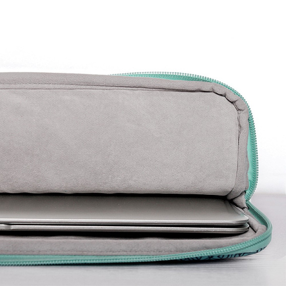 Etui na laptopa 13" z motywem fal – styl i ochrona w jednym - zielone