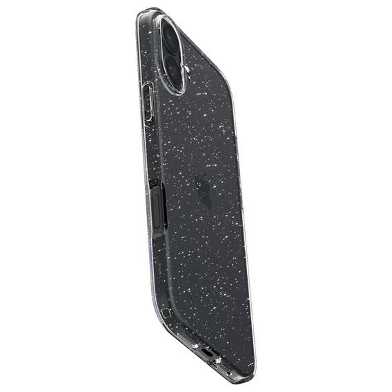 Etui Spigen do iPhone 16 Plus, Liquid Crystal, przezroczyste / brokatowe + Szkło Hartowane 9H